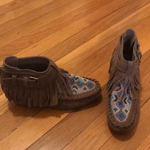 NEW ASH Suede wedge moccasins